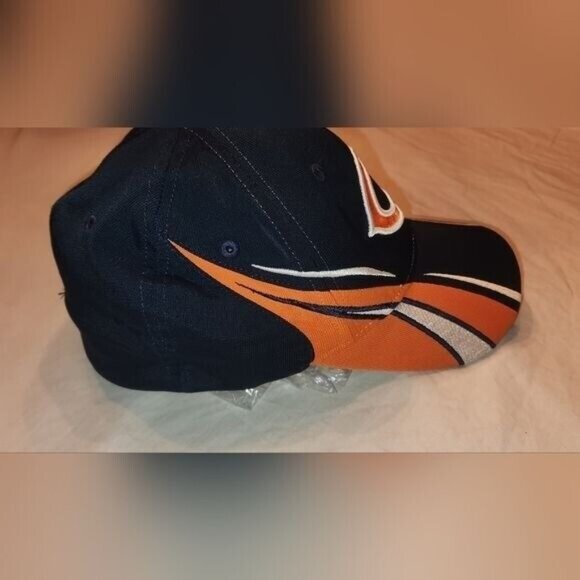 Reebok NFL Authentic Sideline Chicago Bears Baseball Cap Blue Orange preowned - Picture 8 of 13